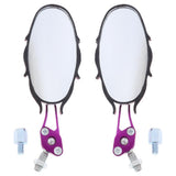 Maxbell CNC Aluminum Side Rear View Race Mirrors for Motorcycle Scooters ATV Purple - Aladdin Shoppers