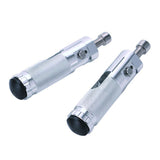 Maxbell CNC Folding Motorcycle Rearset Footrests Footpeg Foot Pegs Pedal Silver - Aladdin Shoppers