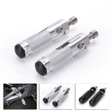 Maxbell CNC Folding Motorcycle Rearset Footrests Footpeg Foot Pegs Pedal Silver - Aladdin Shoppers