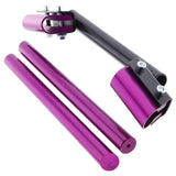 Maxbell CNC Motorbike Handlebars Adjustable Clip On Fork Cafe Racer Purple - Aladdin Shoppers