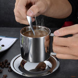 Maxbell Coffee Cup Set Stainless Steel Double Walled Cups Tea Cup Saucer Spoon L - Aladdin Shoppers
