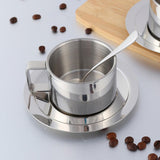 Maxbell Coffee Cup Set Stainless Steel Double Walled Cups Tea Cup Saucer Spoon S - Aladdin Shoppers