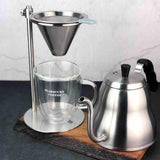 Maxbell Coffee Drip Stainless Steel Coffee Filter Holder Stand Adjustable Height - Aladdin Shoppers
