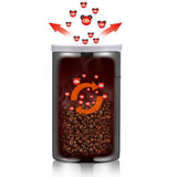 Maxbell Coffee Food Storage Canister Lid Preserves Double Stainless Steel silvery - Aladdin Shoppers