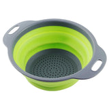 Maxbell Collapsible Colander Strainer Kitchen Fruit Filter Basket Round Green L - Aladdin Shoppers