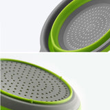 Maxbell Collapsible Colander Strainer Kitchen Fruit Filter Basket Round Green L - Aladdin Shoppers