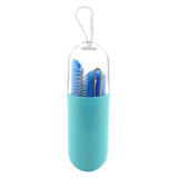 Maxbell Collapsible Silicone Straw Reusable Folding Drinking Straw Blue Bendy_B - Aladdin Shoppers
