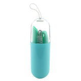 Maxbell Collapsible Silicone Straw Reusable Folding Drinking Straw Green Bendy_B - Aladdin Shoppers