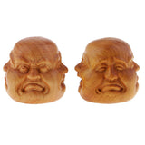 Maxbell Collectibles Chinese Hand Carved wooden Tibetan Buddhism Buddha head Statues - Aladdin Shoppers