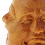 Maxbell Collectibles Chinese Hand Carved wooden Tibetan Buddhism Buddha head Statues - Aladdin Shoppers