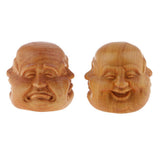 Maxbell Collectibles Chinese Hand Carved wooden Tibetan Buddhism Buddha head Statues - Aladdin Shoppers