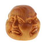 Maxbell Collectibles Chinese Hand Carved wooden Tibetan Buddhism Buddha head Statues - Aladdin Shoppers