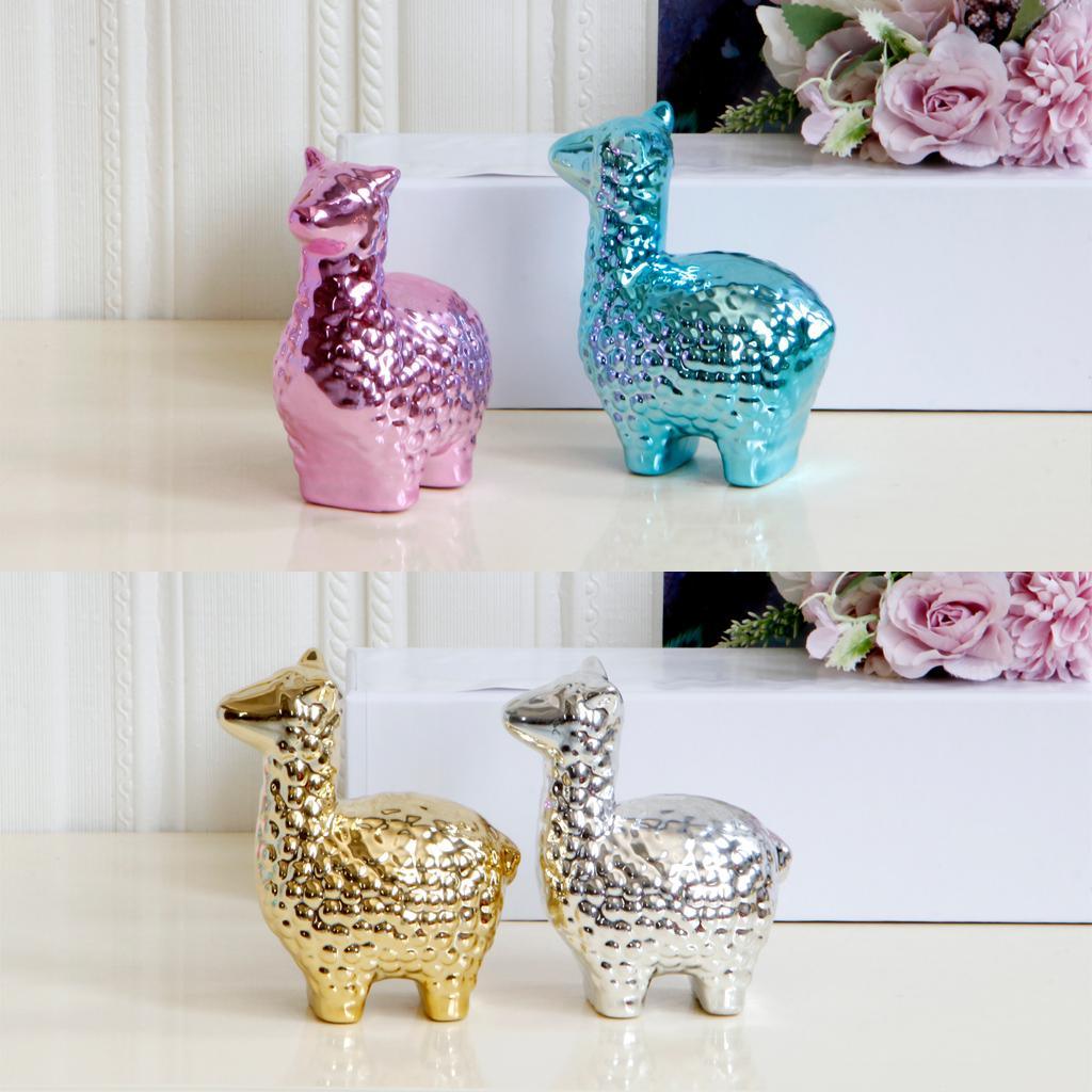 Maxbell Colorful Desktop Decor Plating Alpaca Figurine Display Child Kid Gift Silver - Aladdin Shoppers