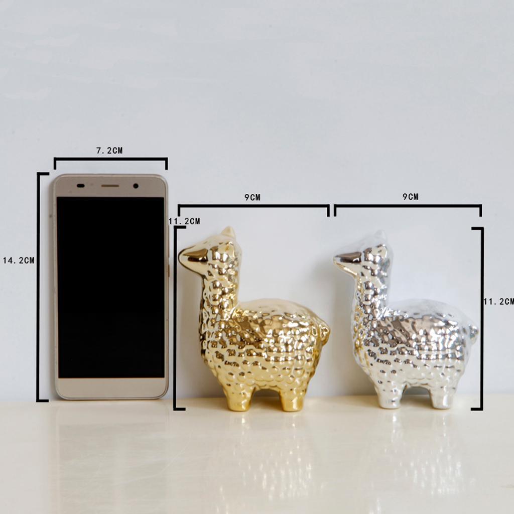 Maxbell Colorful Desktop Decor Plating Alpaca Figurine Display Child Kid Gift Silver - Aladdin Shoppers