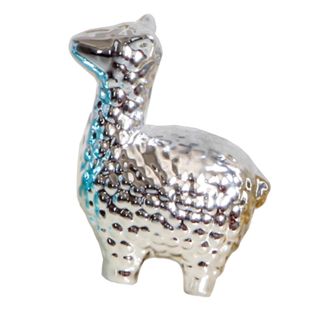 Maxbell Colorful Desktop Decor Plating Alpaca Figurine Display Child Kid Gift Silver - Aladdin Shoppers