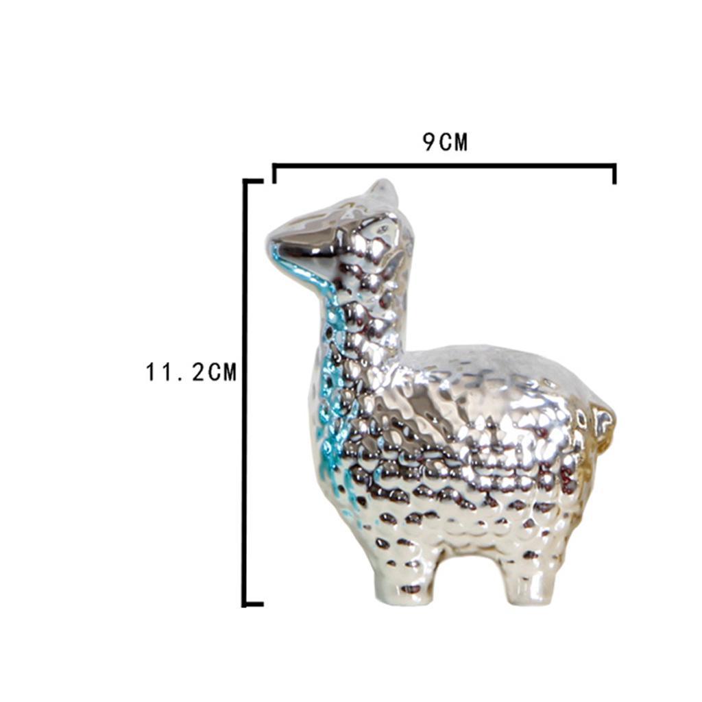 Maxbell Colorful Desktop Decor Plating Alpaca Figurine Display Child Kid Gift Silver - Aladdin Shoppers