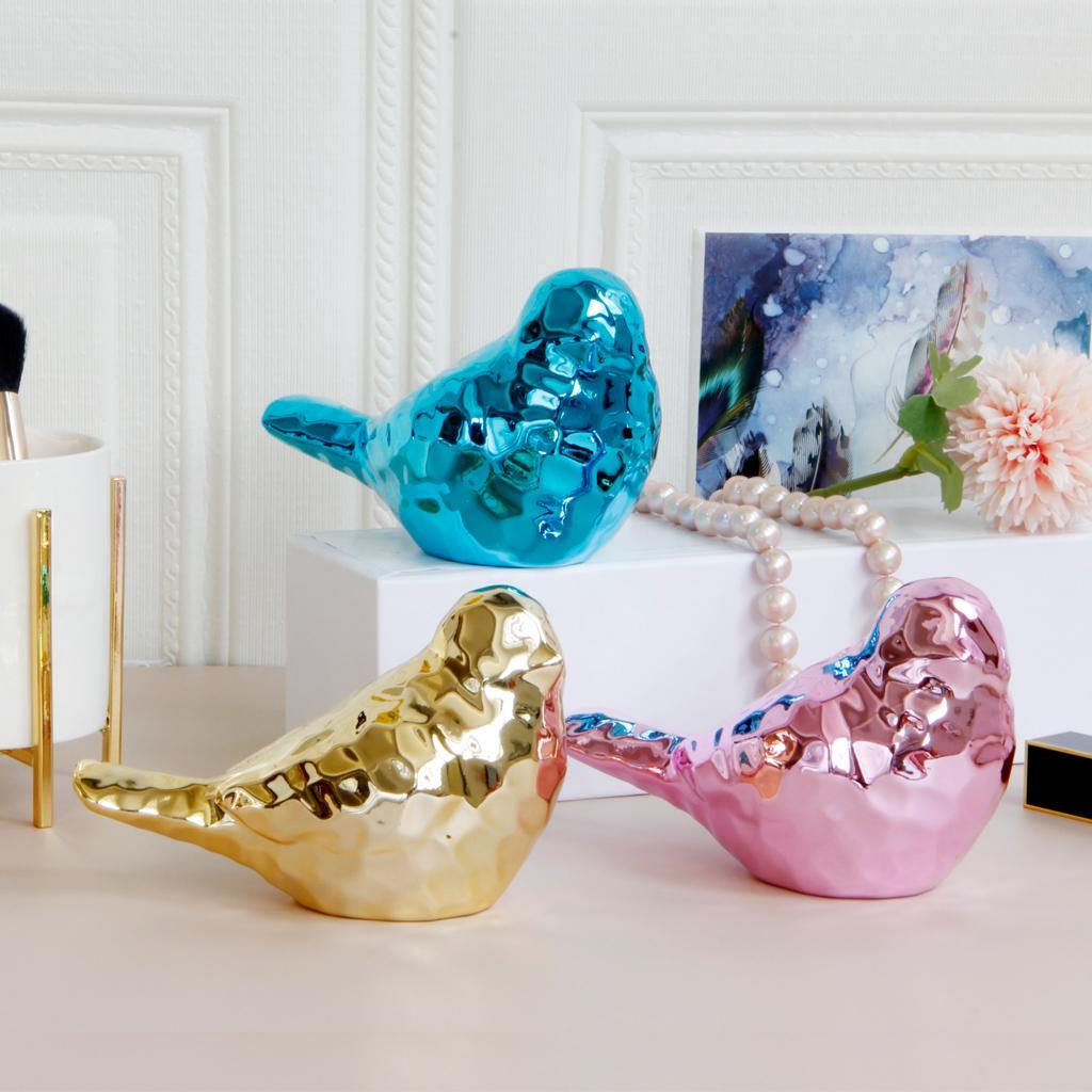 Maxbell Colorful Desktop Decor Plating Birdie Figurine Display Child Kid Gift Gold - Aladdin Shoppers