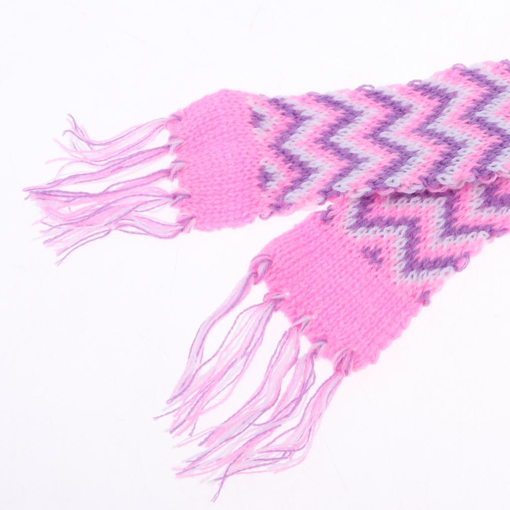 Maxbell Colorful Knitted Striped Scarf Winter Outfit For 18inch Doll - Aladdin Shoppers