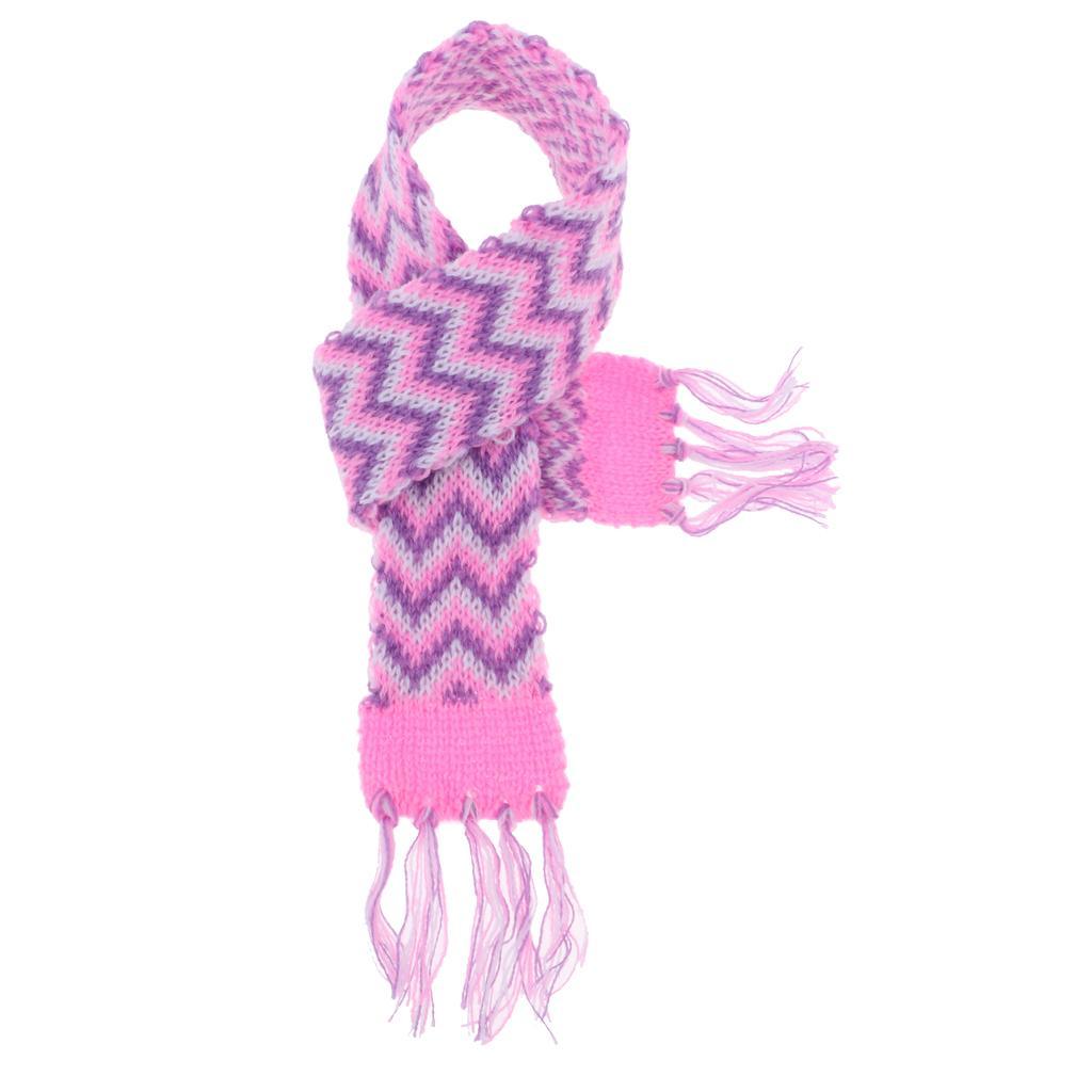 Maxbell Colorful Knitted Striped Scarf Winter Outfit For 18inch Doll - Aladdin Shoppers