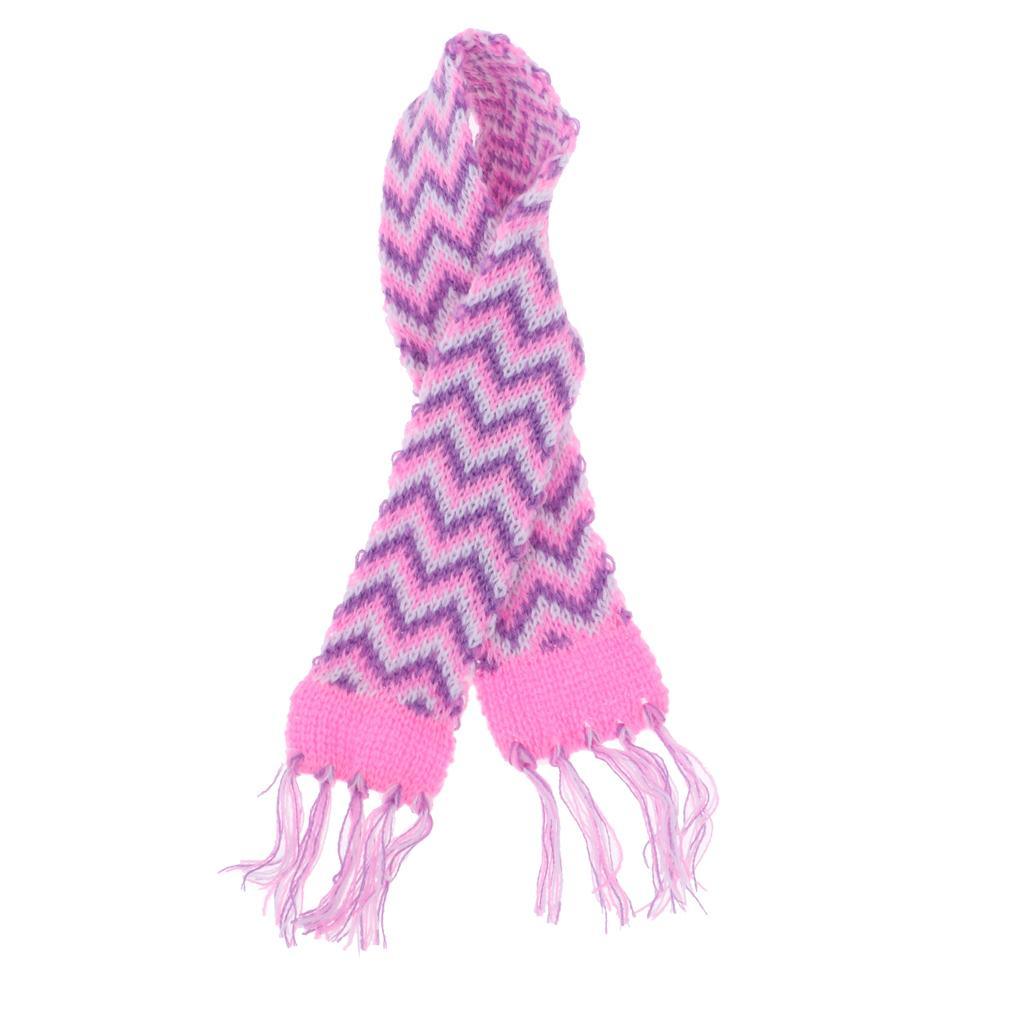 Maxbell Colorful Knitted Striped Scarf Winter Outfit For 18inch Doll - Aladdin Shoppers