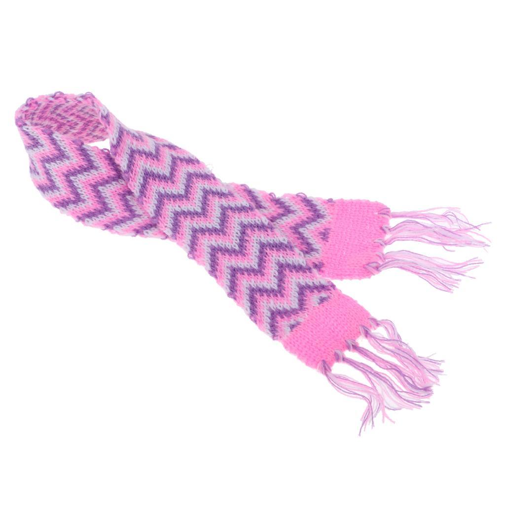 Maxbell Colorful Knitted Striped Scarf Winter Outfit For 18inch Doll - Aladdin Shoppers