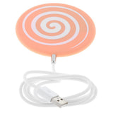 Maxbell Colorful Round Sugar Portable Desk Fast Charging Wireless Pad Plate pink - Aladdin Shoppers