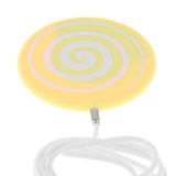 Maxbell Colorful Round Sugar Portable Desk Fast Charging Wireless Pad Plate yellow - Aladdin Shoppers