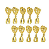 Maxbell Copper Pinch Clip Bail Bead Pendant Connector with Filigree Flower Jewelry Findings, Gold Tone, 26 x 9 x 7 mm, Pack of 10 Sets - Aladdin Shoppers