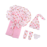 Maxbell Cotton Hat Blanket Underpants Set for 26-28cm Newborn Baby Doll Clothes Accs - Aladdin Shoppers