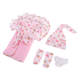 Maxbell Cotton Hat Blanket Underpants Set for 26-28cm Newborn Baby Doll Clothes Accs - Aladdin Shoppers