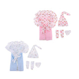 Maxbell Cotton Hat Blanket Underpants Socks Set for 26-28cm Newborn Baby Doll Accs - Aladdin Shoppers