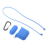 Maxbell Cover Case w/ Metal Keychain +Anti Lost Strap for AirPods blue - Aladdin Shoppers