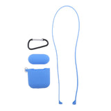 Maxbell Cover Case w/ Metal Keychain +Anti Lost Strap for AirPods blue - Aladdin Shoppers
