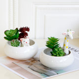 Maxbell Creative Cute Ceramic Flower Pot Succulent Plant Container White Cat - Aladdin Shoppers