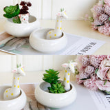 Maxbell Creative Cute Ceramic Flower Pot Succulent Plant Container White Cat - Aladdin Shoppers