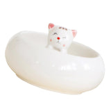 Maxbell Creative Cute Ceramic Flower Pot Succulent Plant Container White Cat - Aladdin Shoppers