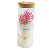 Maxbell Creative Gypsophila Flowers Glass Jar Cover Landscape LED Light Decor Pink - Aladdin Shoppers