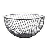 Maxbell Creative Metal Fruit Snack Basket Bowl Kitchen Stainer Black/White B Black L