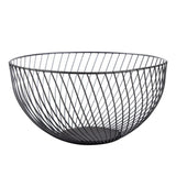 Maxbell Creative Metal Fruit Snack Basket Bowl Kitchen Stainer Black/White B Black L - Aladdin Shoppers
