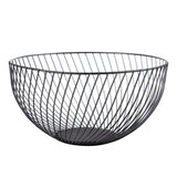 Maxbell Creative Metal Fruit Snack Basket Bowl Kitchen Stainer Black/White B Black L - Aladdin Shoppers