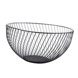 Maxbell Creative Metal Fruit Snack Basket Bowl Kitchen Stainer Black/White B Black L - Aladdin Shoppers