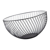 Maxbell Creative Metal Fruit Snack Basket Bowl Kitchen Stainer Black/White B Black L - Aladdin Shoppers