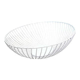 Maxbell Creative Metal Fruit Snack Basket Bowl Kitchen Stainer Black/White B White S - Aladdin Shoppers