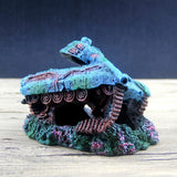 Maxbell Creative Resin Fish Tank Scenery Tank Warship Sunken Aquarium Decorative - Aladdin Shoppers