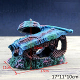 Maxbell Creative Resin Fish Tank Scenery Tank Warship Sunken Aquarium Decorative - Aladdin Shoppers