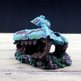 Maxbell Creative Resin Fish Tank Scenery Tank Warship Sunken Aquarium Decorative - Aladdin Shoppers