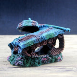 Maxbell Creative Resin Fish Tank Scenery Tank Warship Sunken Aquarium Decorative - Aladdin Shoppers