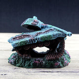 Maxbell Creative Resin Fish Tank Scenery Tank Warship Sunken Aquarium Decorative - Aladdin Shoppers