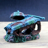 Maxbell Creative Resin Fish Tank Scenery Tank Warship Sunken Aquarium Decorative - Aladdin Shoppers