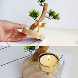 Maxbell Creative Tree Shape Candle Holder Candlestick Centerpiece Wood Desktop Decor - Aladdin Shoppers